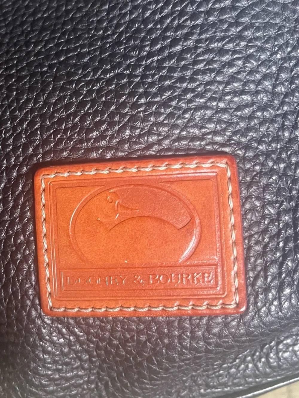 Dooney & Bourke Black Pebble Leather Hobo Shoulder Bag